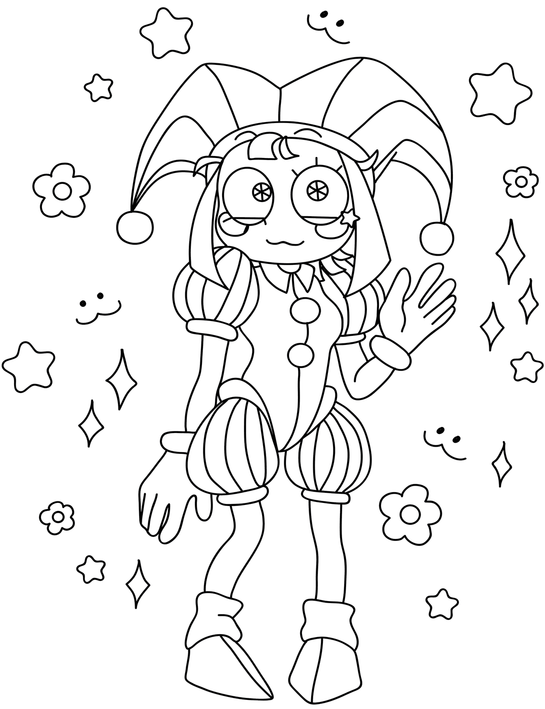 Gratis Pomni-print Tegninger til Farvelægning