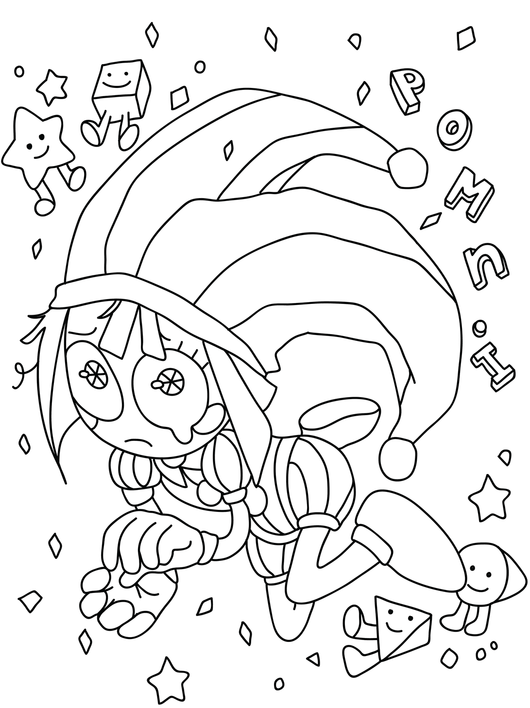 Gratis Pomni-printbar Tegninger til Farvelægning