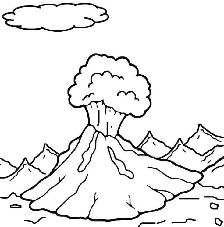 Gratis print Vulkan Tegninger til Farvelægning
