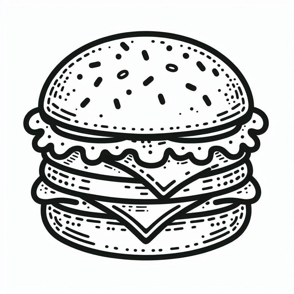Hamburger gratis Tegninger til Farvelægning