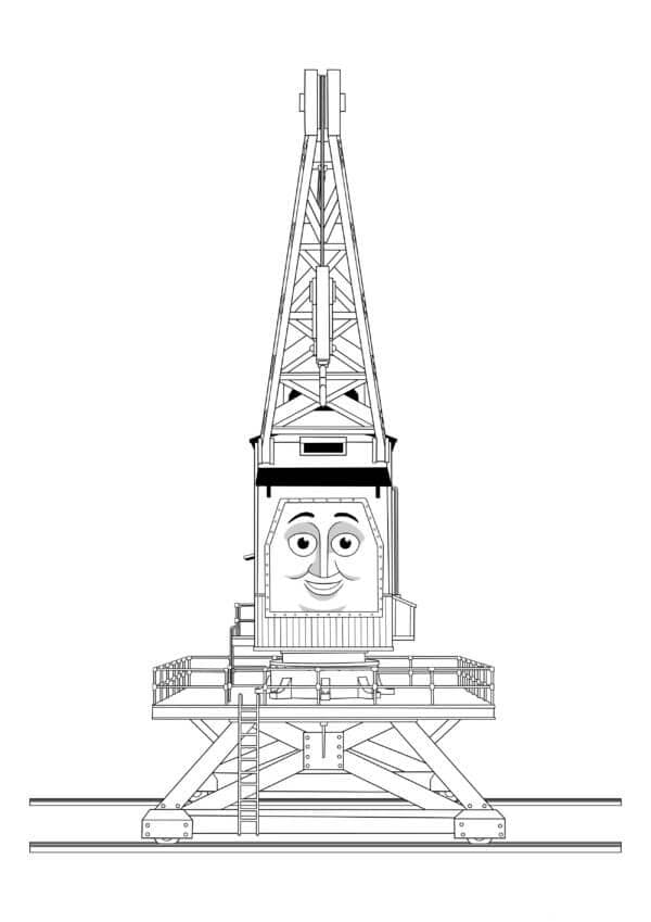 Jernbanekran Merrick Tegninger til Farvelægning
