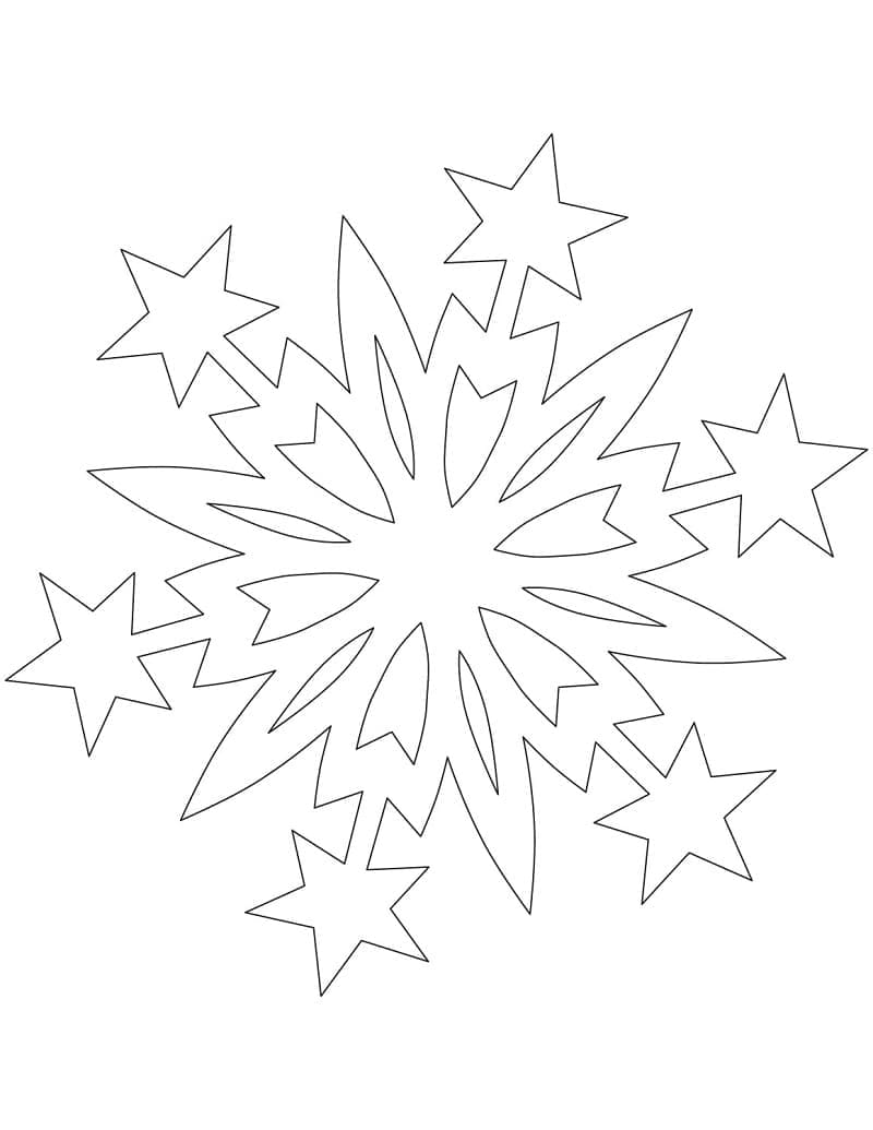 Julestjerner Snefnug Tegninger til Farvelægning