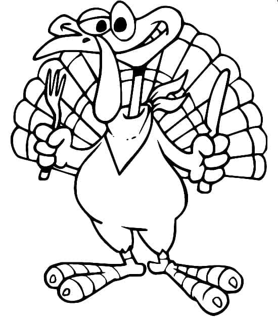 Kalkun er meget smukt Tegninger til Farvelægning