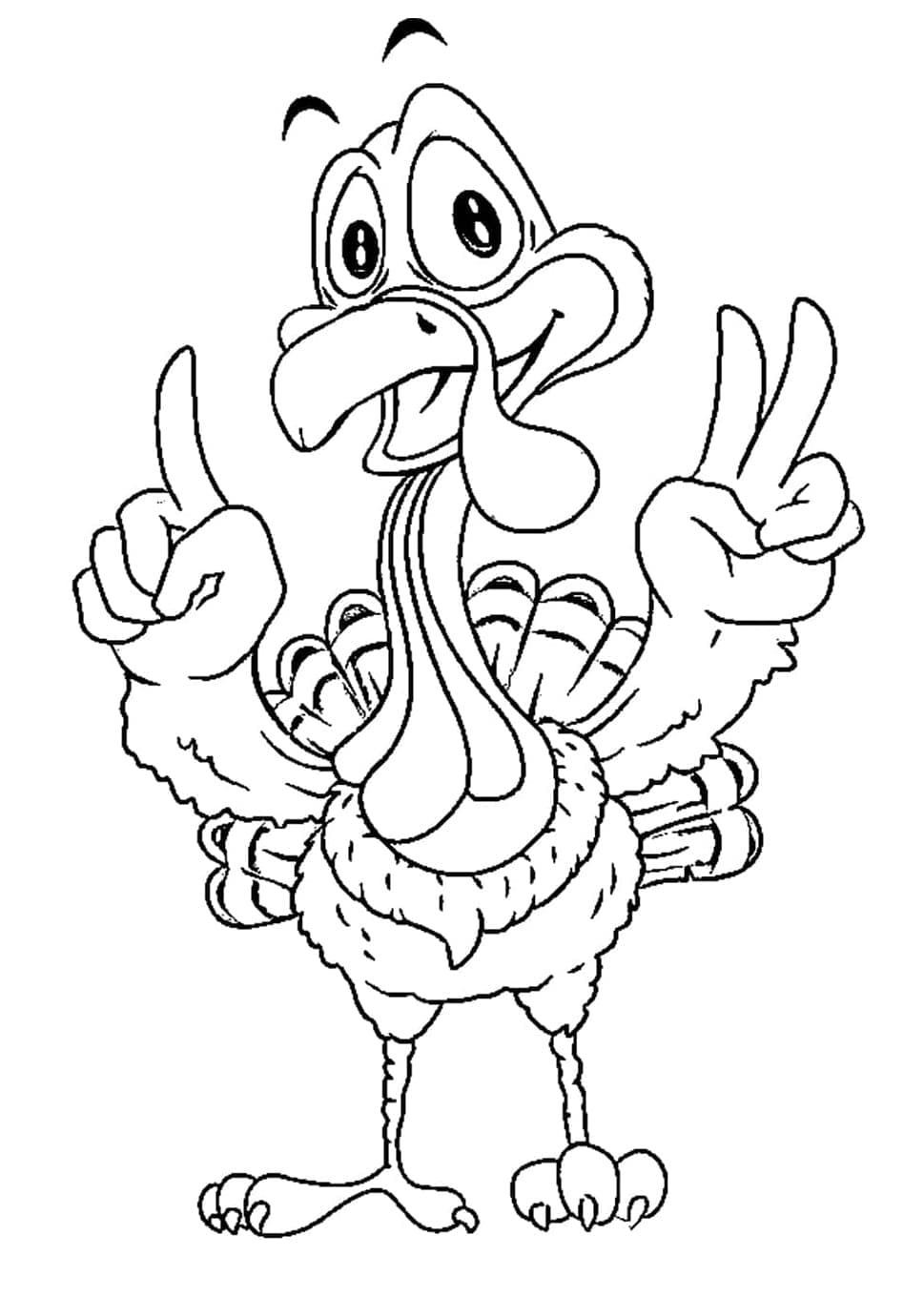 Kalkun er nemt Tegninger til Farvelægning