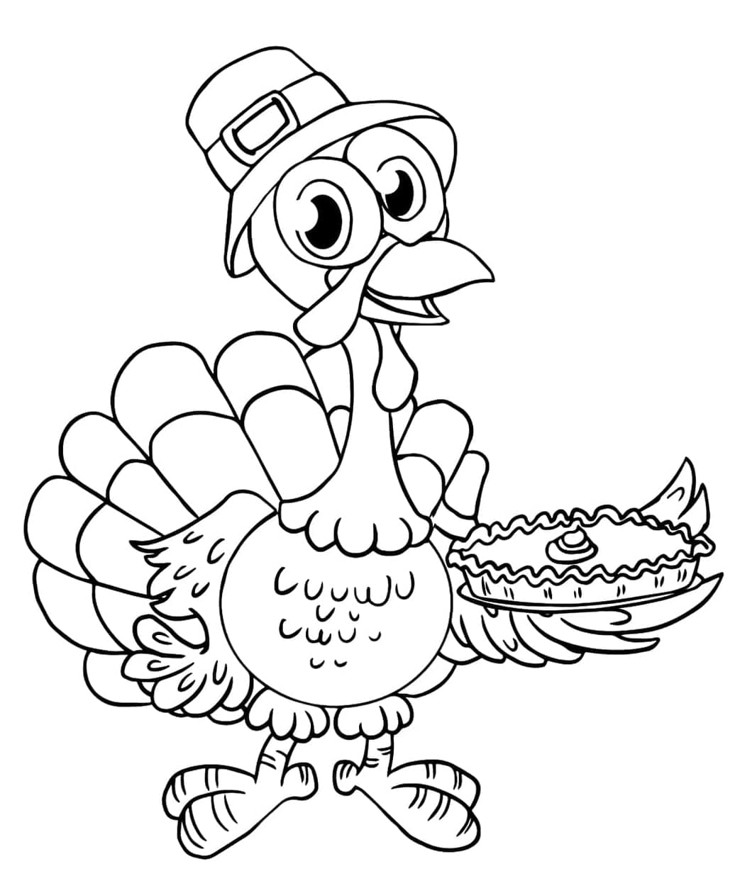 Kalkun og mad Tegninger til Farvelægning