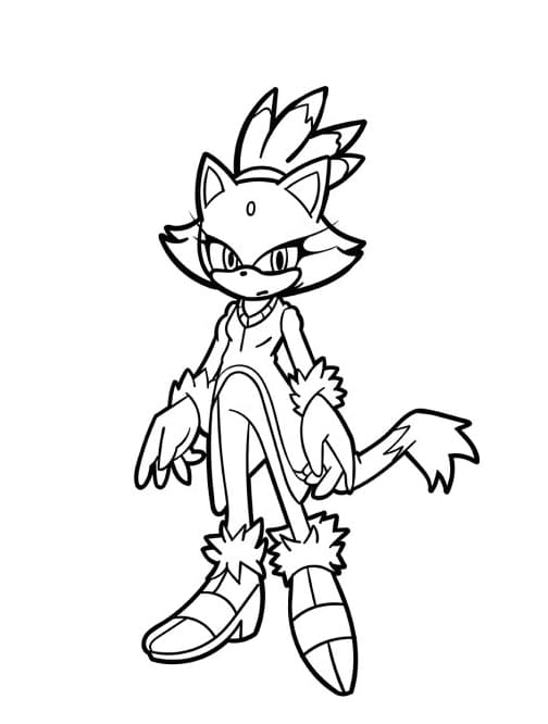 Karakteren Blaze Katten Tegninger til Farvelægning