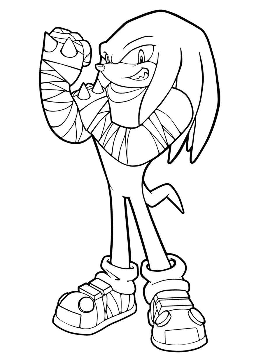 Knuckles afkøle Tegninger til Farvelægning