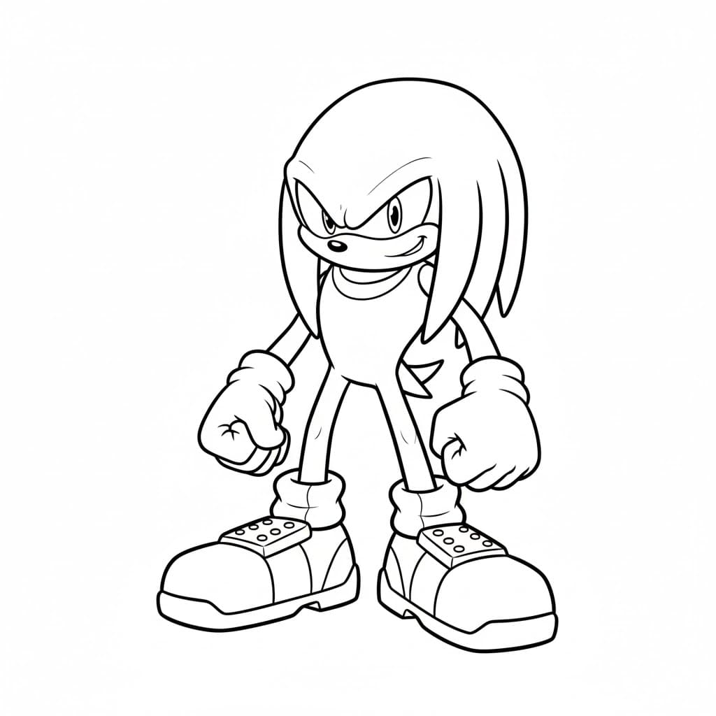 Knuckles enkel Tegninger til Farvelægning