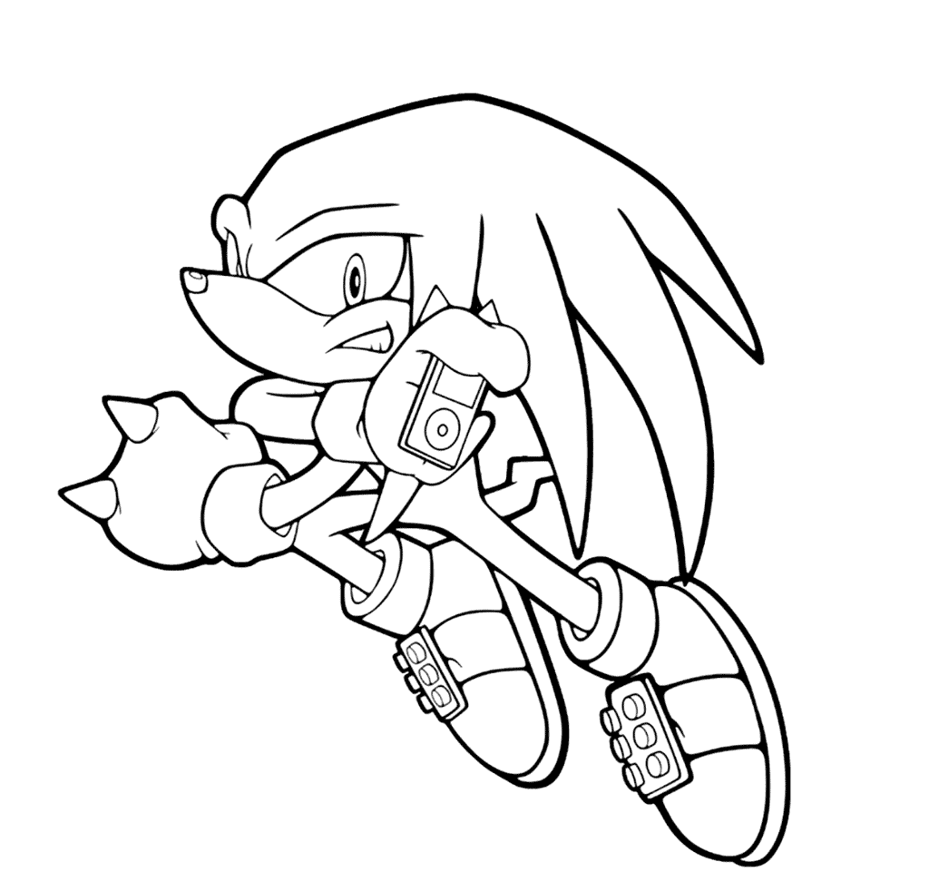 Knuckles kamp Tegninger til Farvelægning