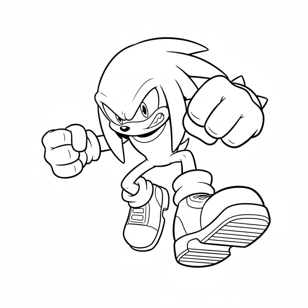 Knuckles Tegninger til Farvelægning