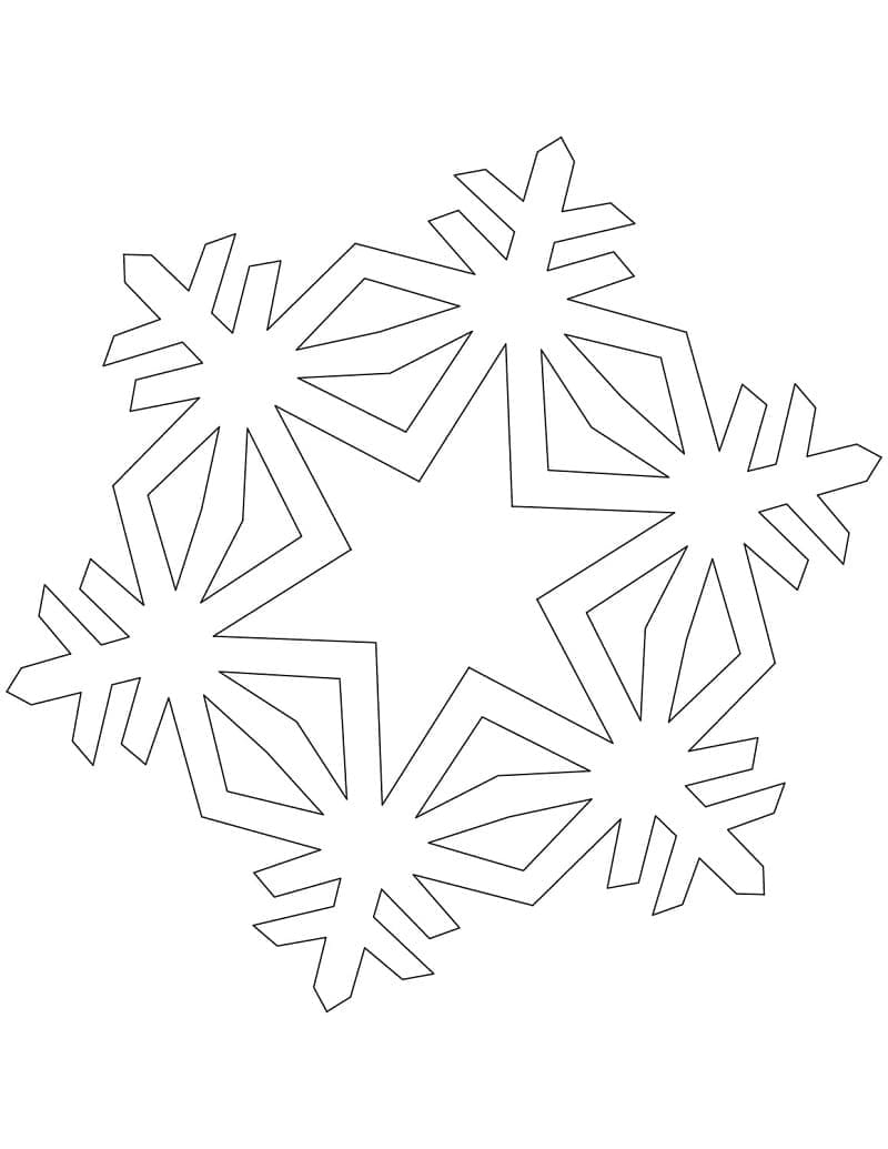 Krystal snefnug Tegninger til Farvelægning