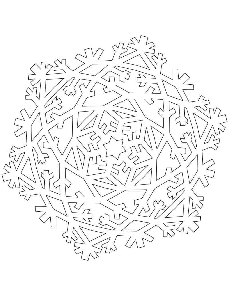 Krystaller Snefnug Tegninger til Farvelægning