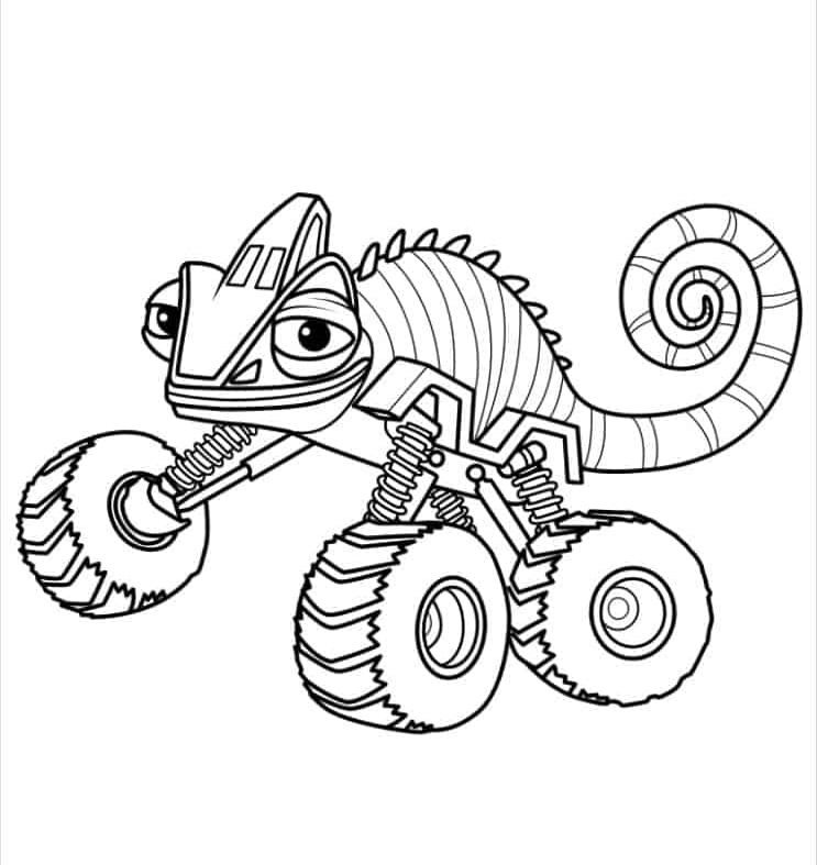 Lazard Fra Monstermaskiner Dyreøen Tegninger til Farvelægning