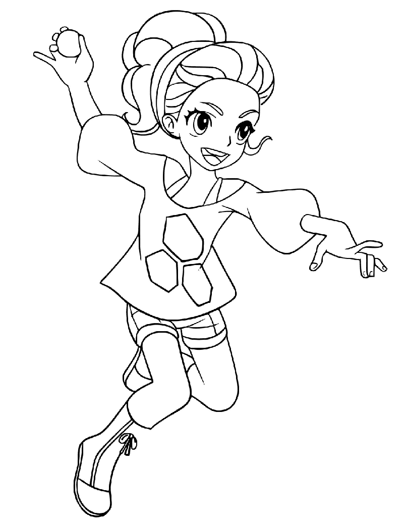 Lia Venegas fra Bakugan Tegninger til Farvelægning