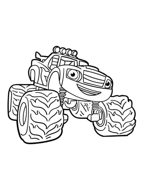 Blaze og Monstermaskinerne Tegninger til Farvelægning