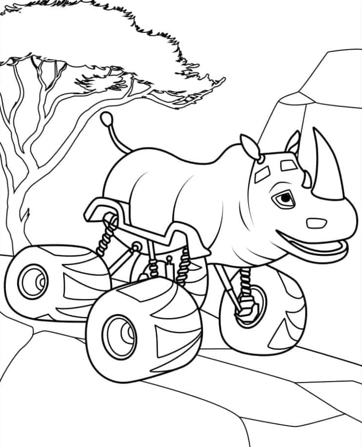 Nelson Rhinoceros-maskine Tegninger til Farvelægning