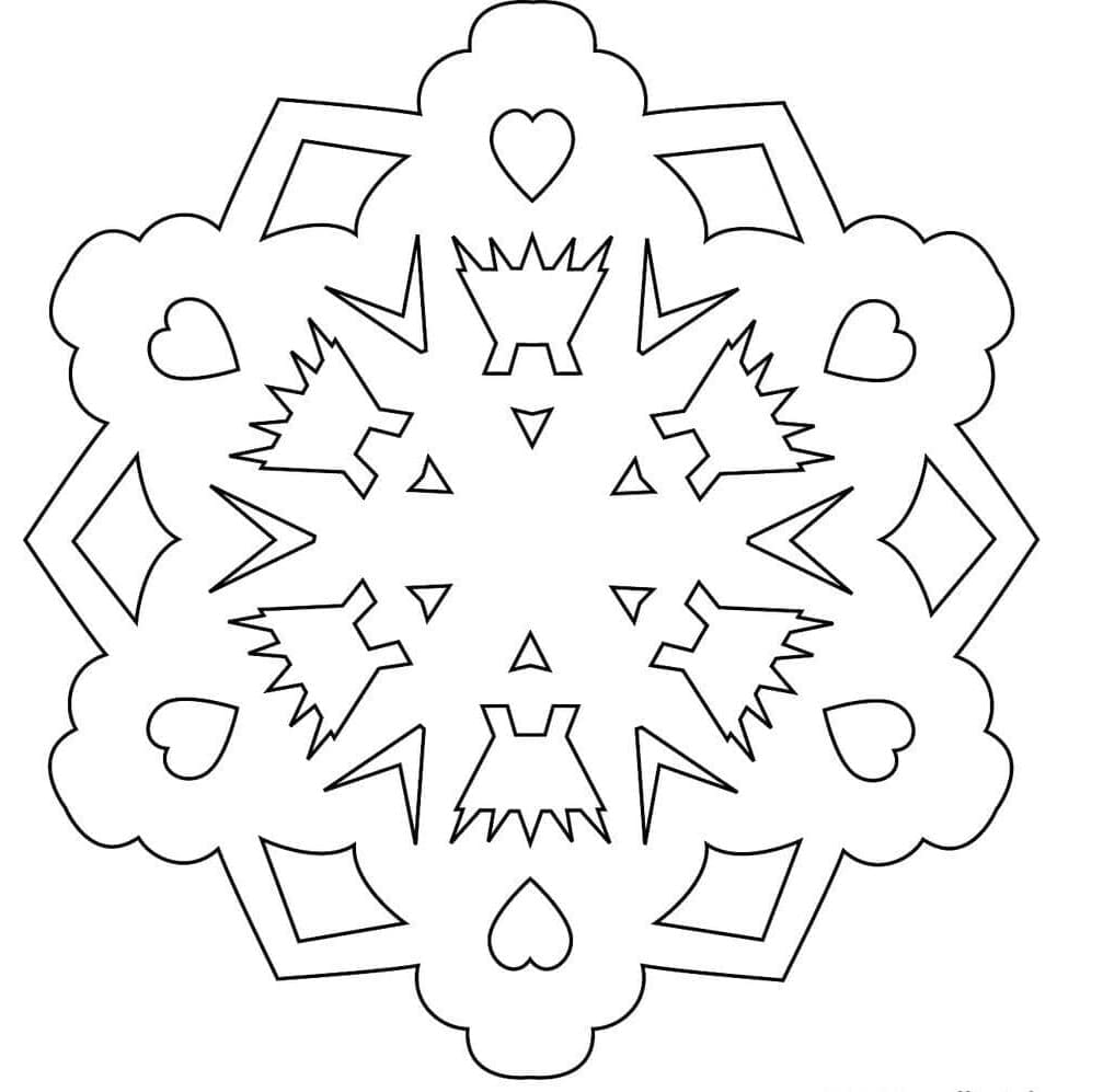 Papir snefnug Tegninger til Farvelægning