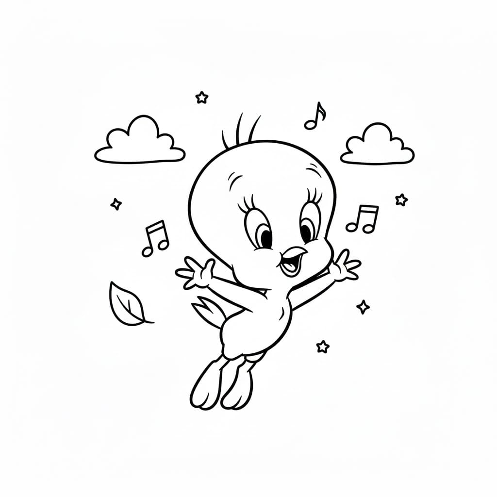 Pip nyder musik Tegninger til Farvelægning