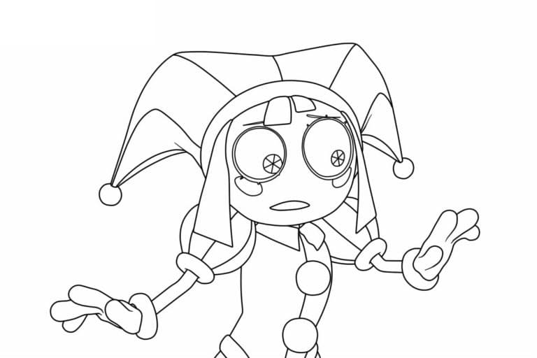 Pomni Digital Circus Tegninger til Farvelægning