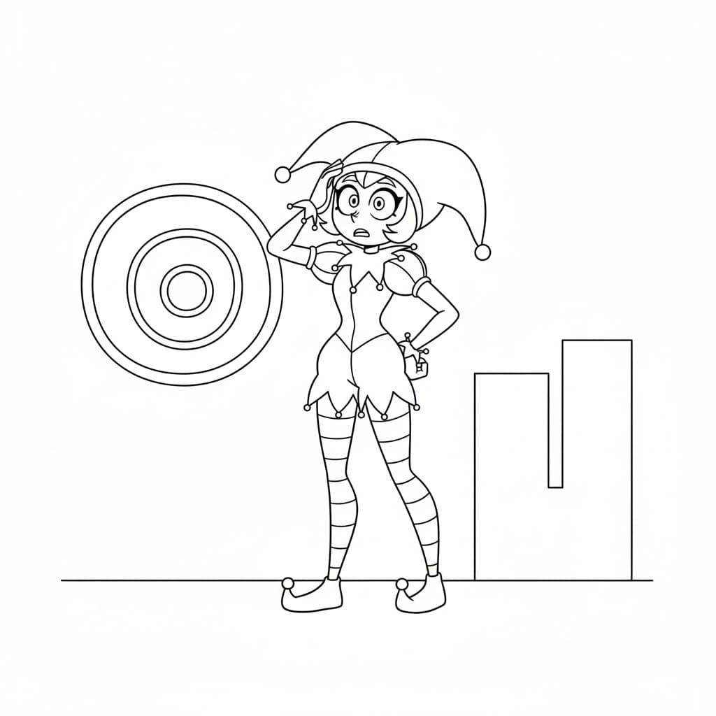 Pomni dum Tegninger til Farvelægning