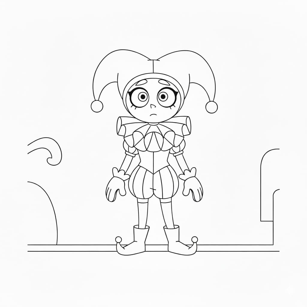 Pomni gratis for børn Tegninger til Farvelægning