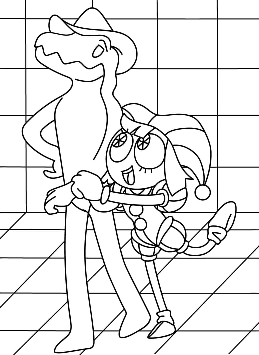 Pomni krammer Gummigoos arm Tegninger til Farvelægning