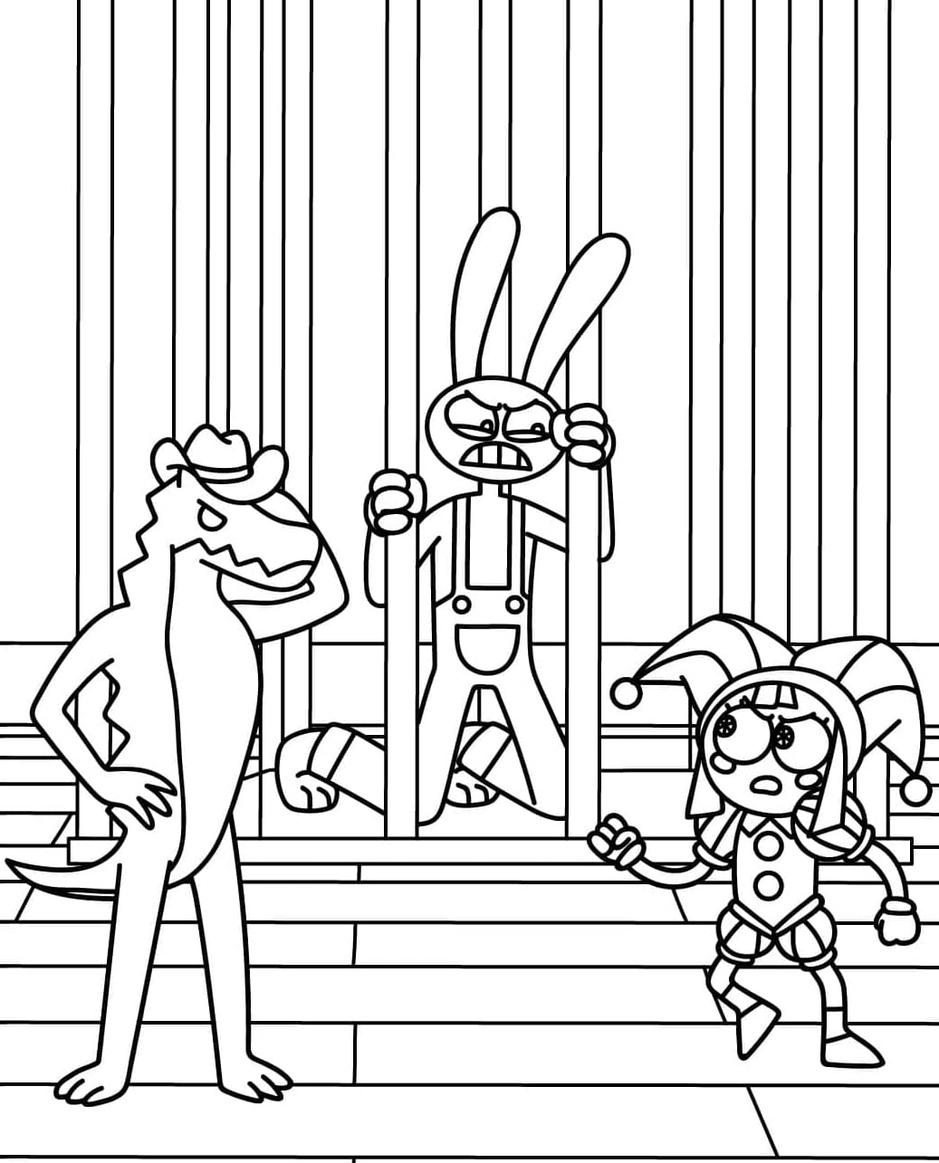 Pomni sjov Tegninger til Farvelægning