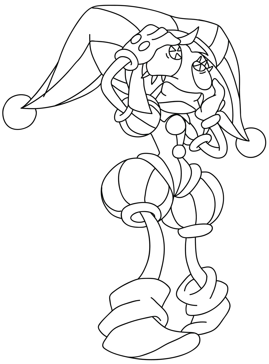 Pomni skræmmende Tegninger til Farvelægning