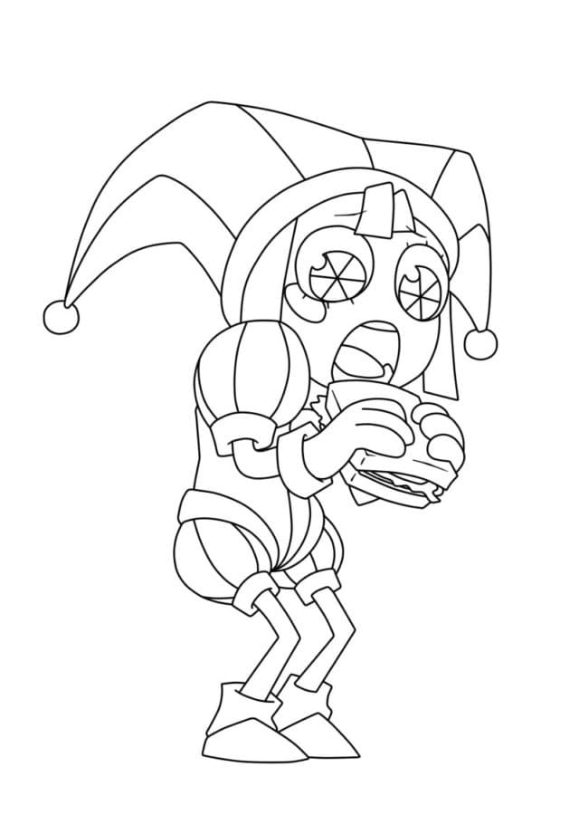 Pomni spiser sandwich Tegninger til Farvelægning