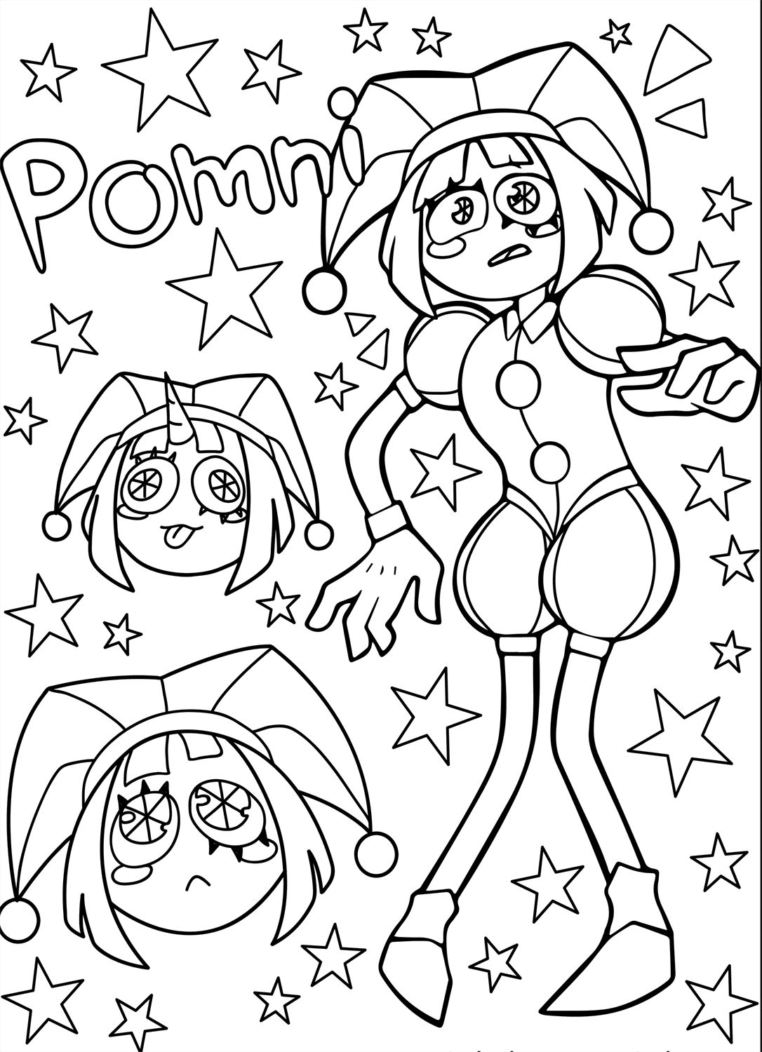 Pomni til udskrivning Tegninger til Farvelægning