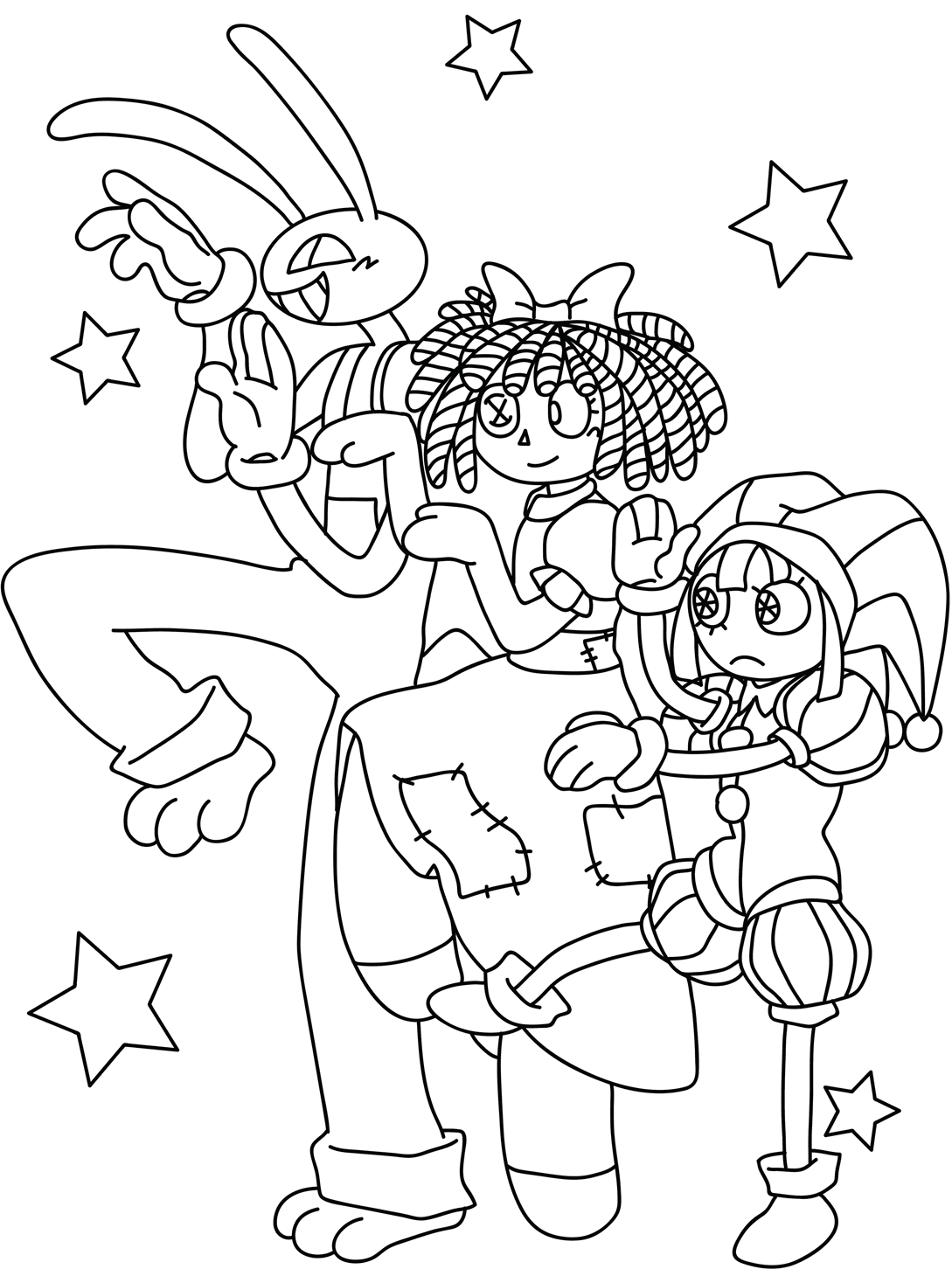 Pomni-venlig Tegninger til Farvelægning