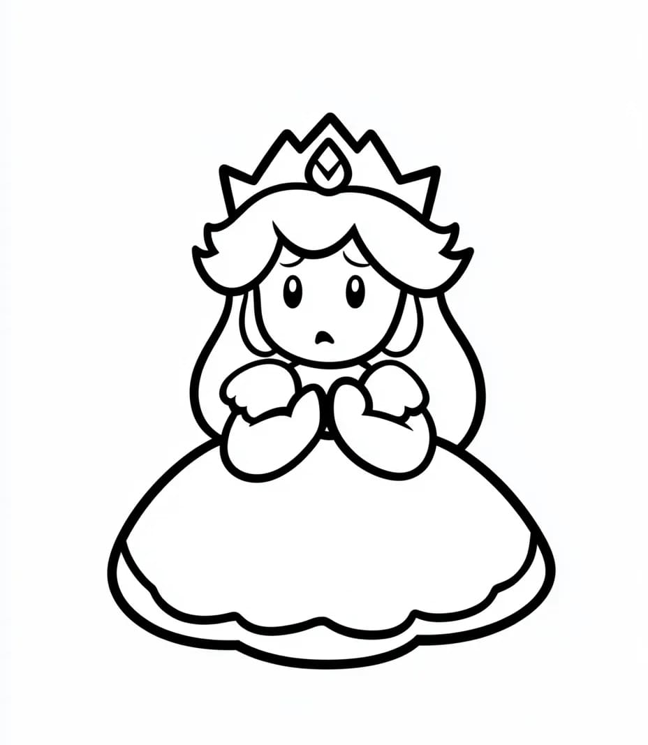 Prinsesse Peach chibi Tegninger til Farvelægning
