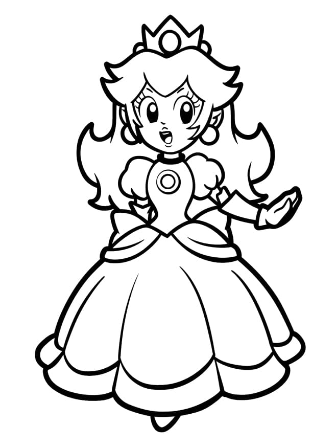 Prinsesse Peach dans Tegninger til Farvelægning