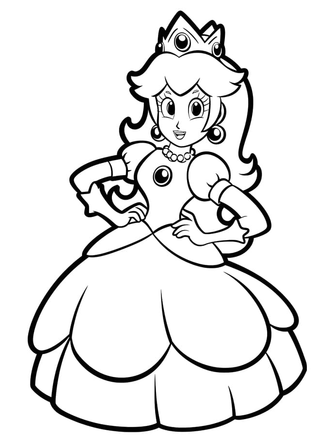 Prinsesse Peach fantastisk Tegninger til Farvelægning