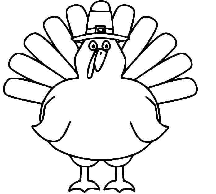 Printbar kalkun Tegninger til Farvelægning