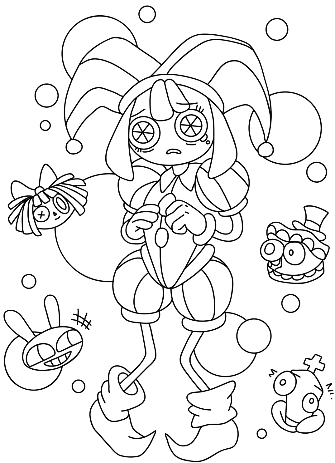 Printbar Pomni gratis Tegninger til Farvelægning