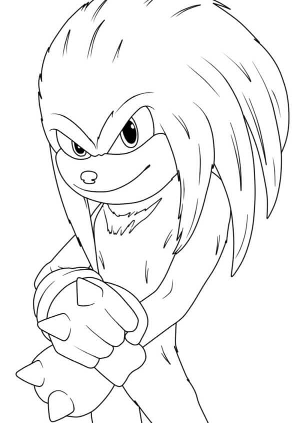 Smilende Knuckles Tegninger til Farvelægning