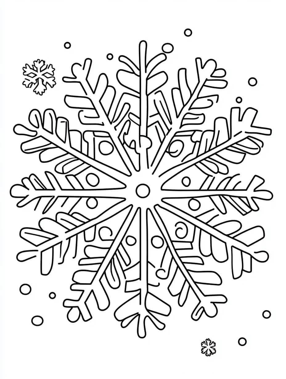 Snefnug billede Tegninger til Farvelægning