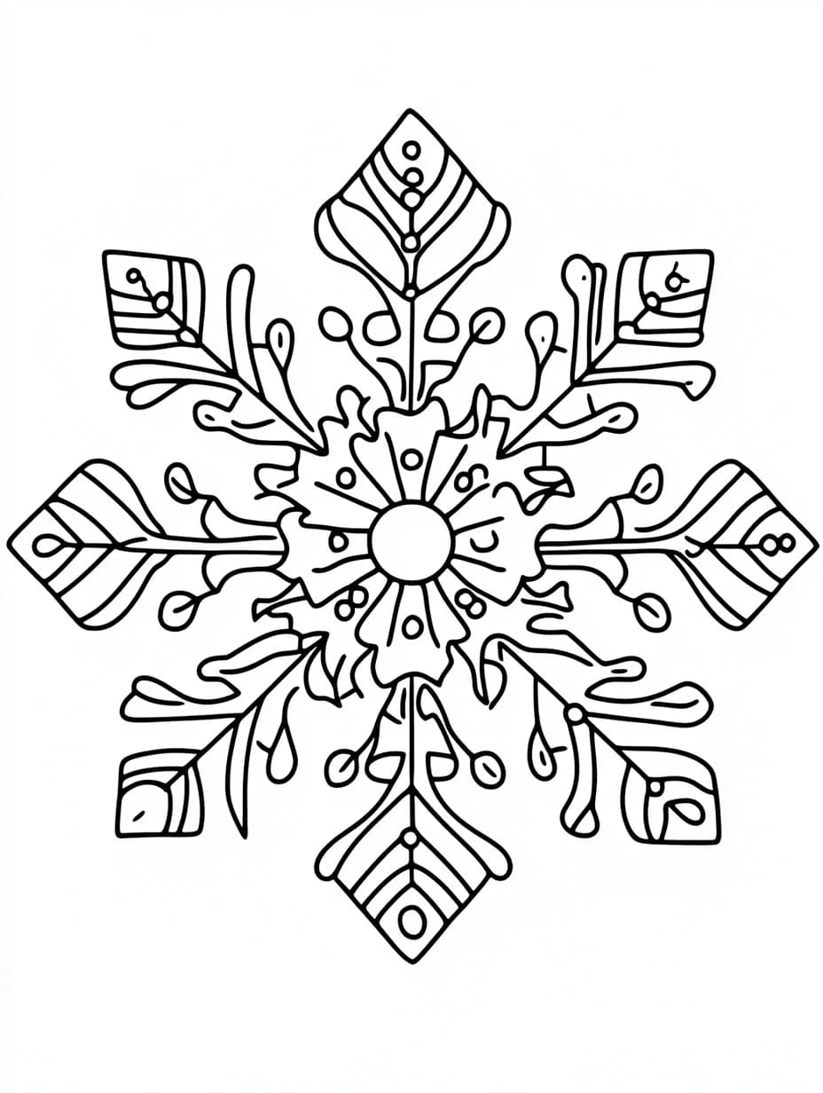 Snefnug skønhed Tegninger til Farvelægning