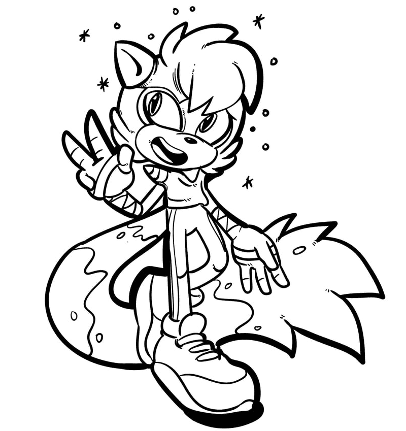 Sød Tails Tegninger til Farvelægning