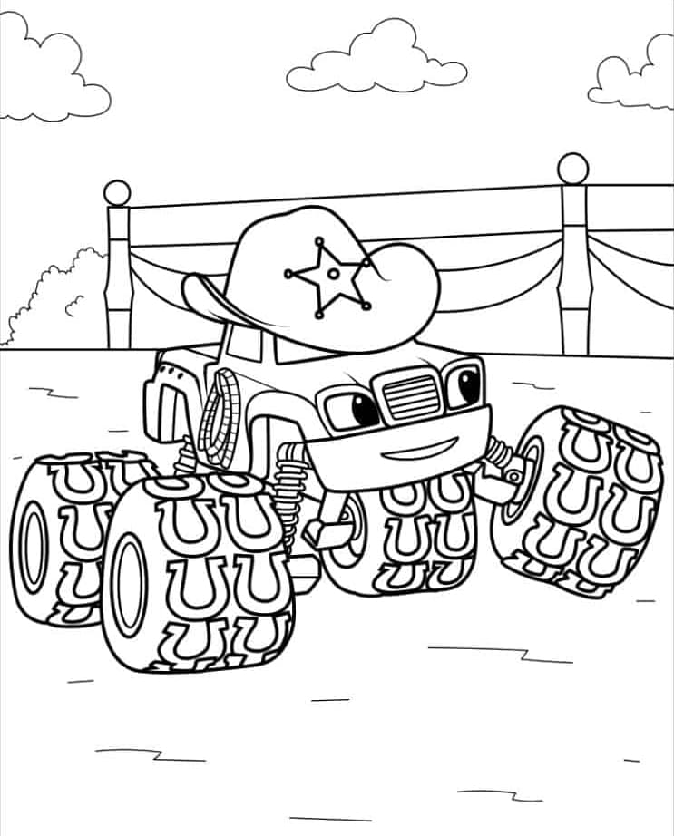 Starla Cowgirl Monster-maskine Tegninger til Farvelægning