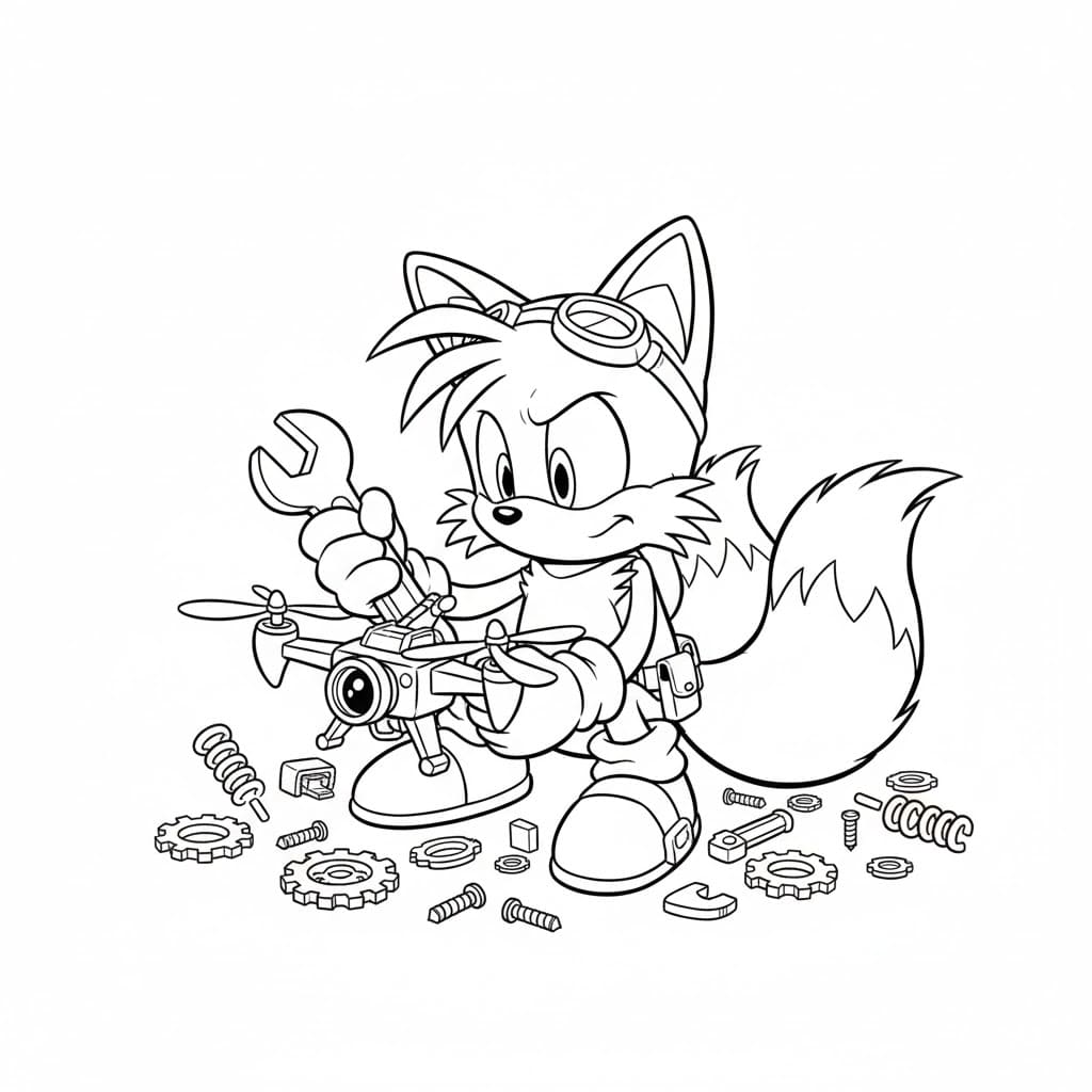 Tails arbejde Tegninger til Farvelægning