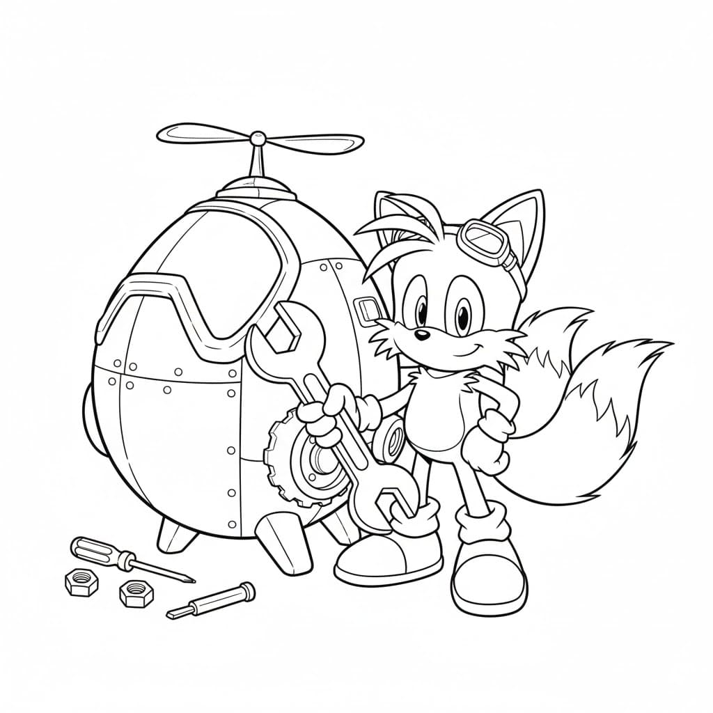 Tails gratis Tegninger til Farvelægning