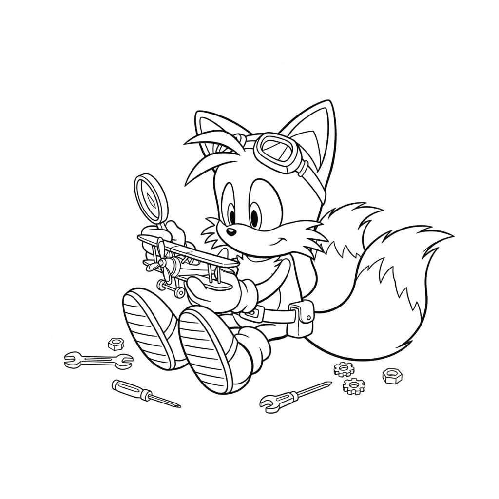 Tails Trykke Tegninger til Farvelægning