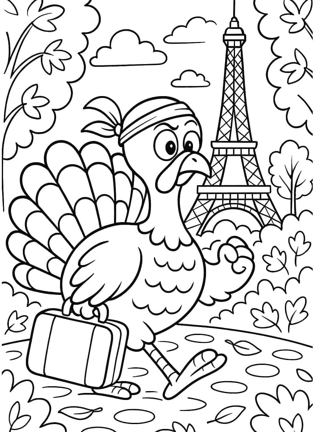 Tegneserie kalkun gratis Tegninger til Farvelægning