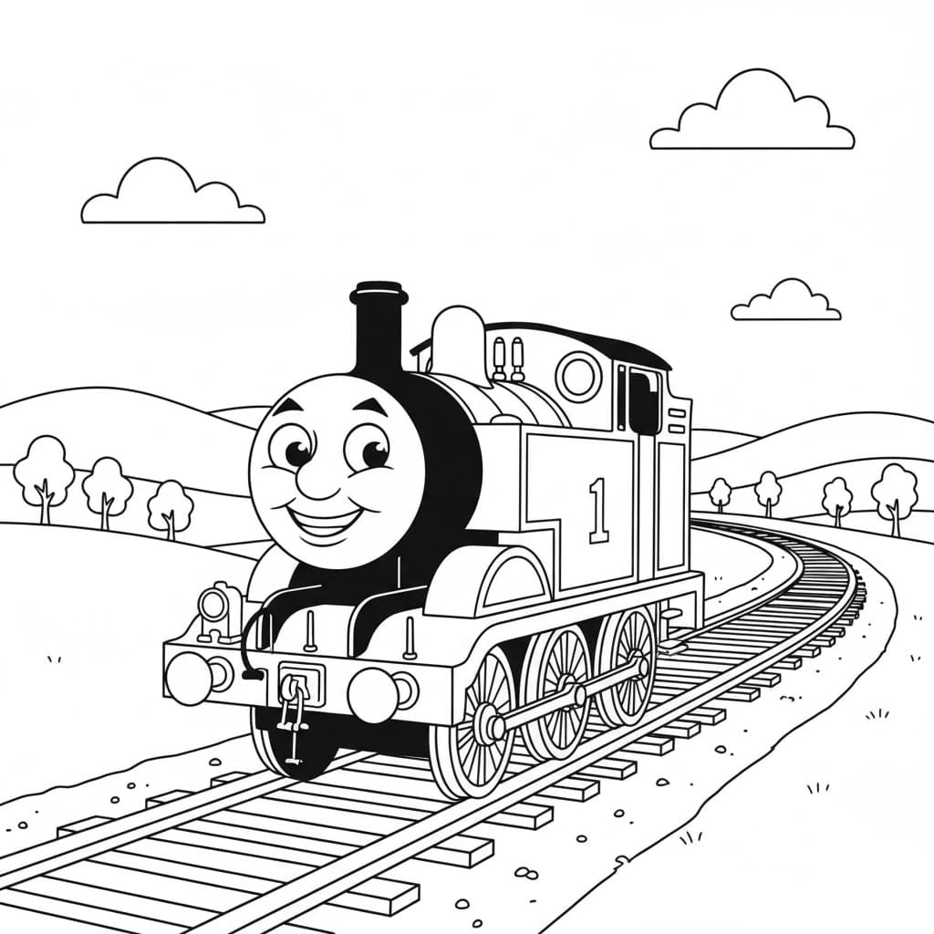 Thomas sjov Tegninger til Farvelægning