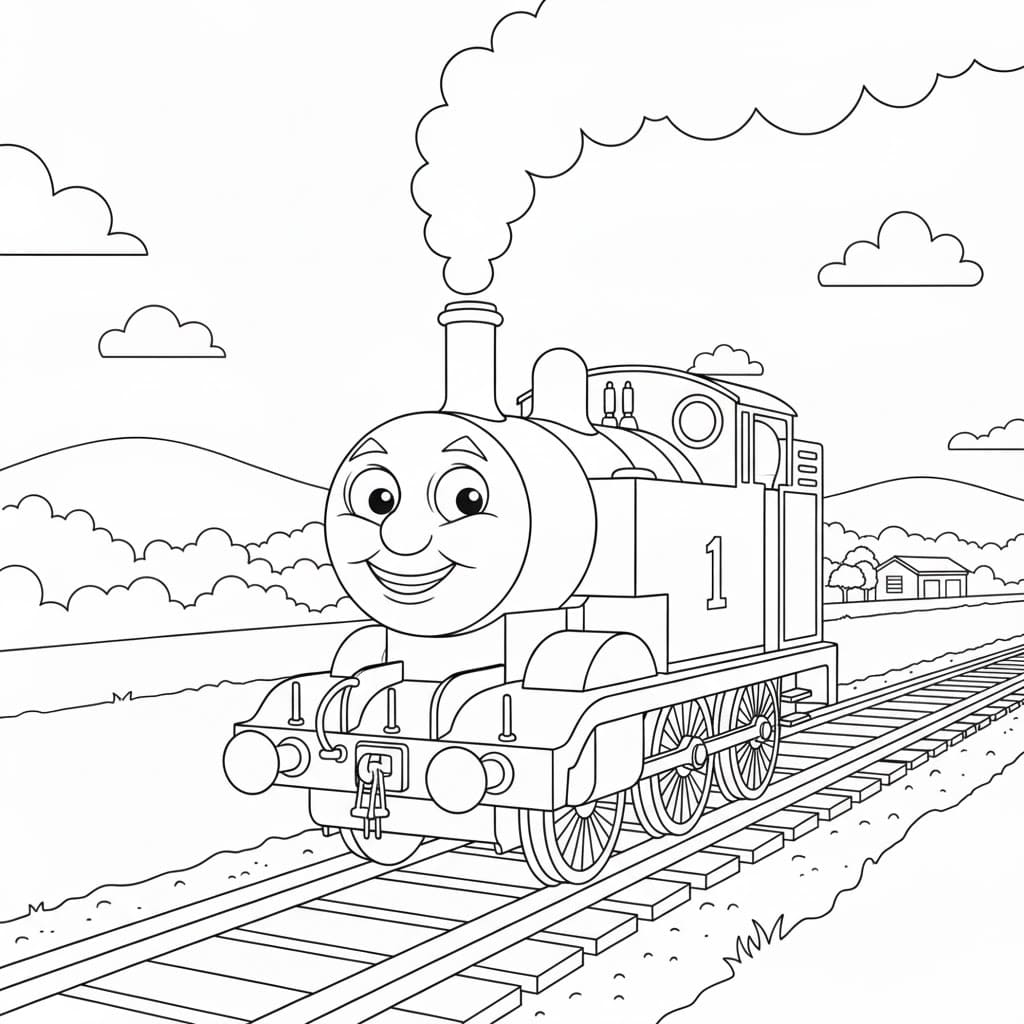 Thomas og hans venner Tegninger til Farvelægning