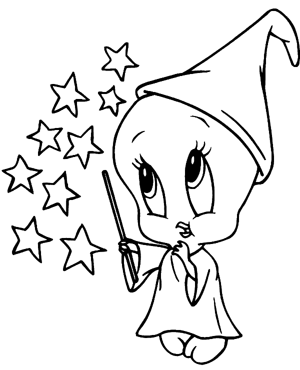 Tryllekunstner Pip Tegninger til Farvelægning