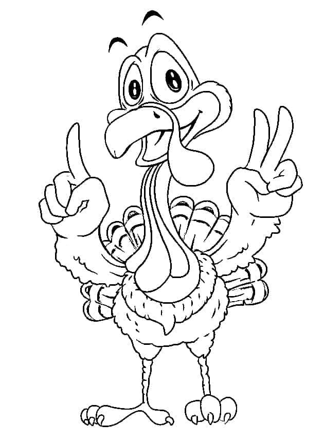 Venlig kalkun Tegninger til Farvelægning