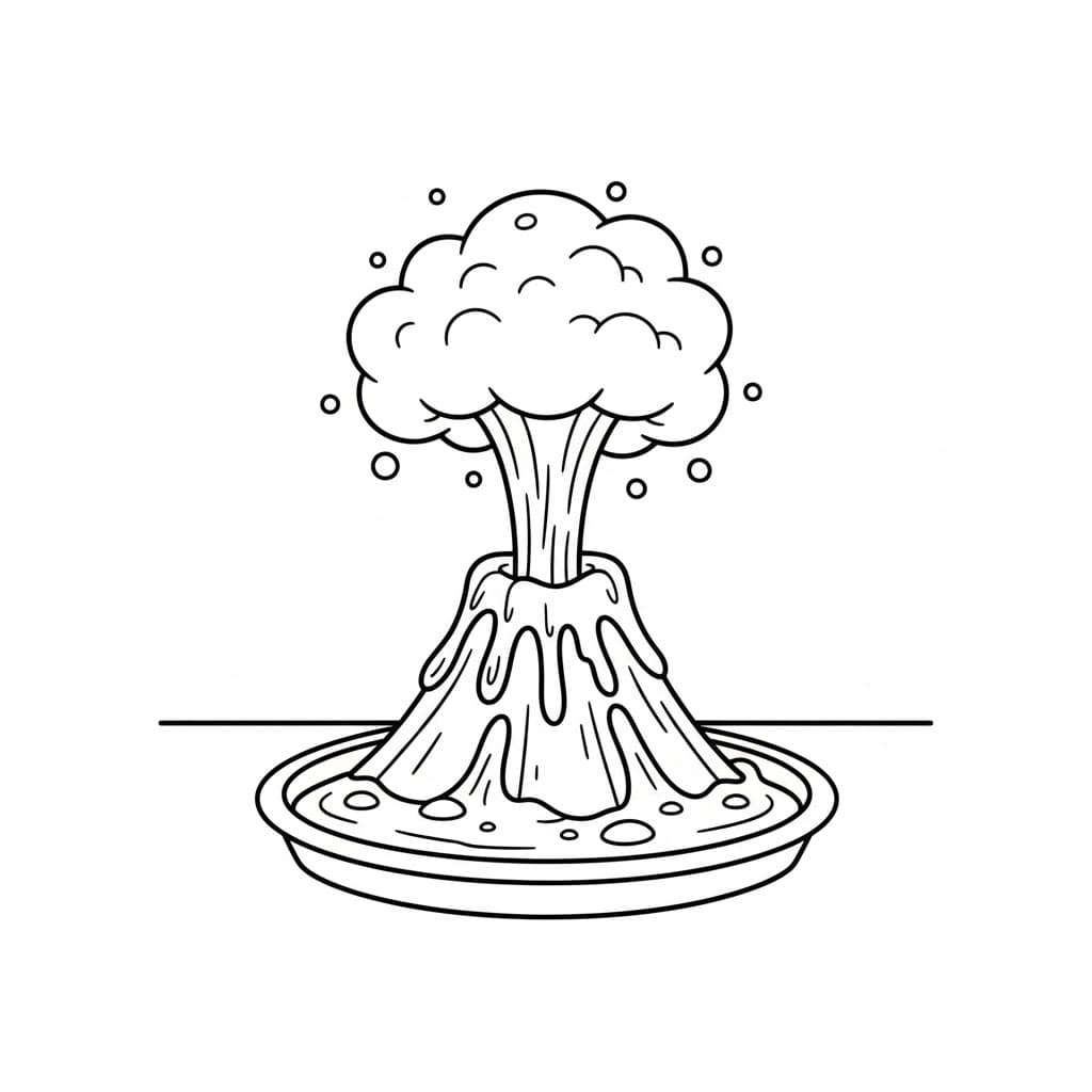 Vulkan-chibi Tegninger til Farvelægning